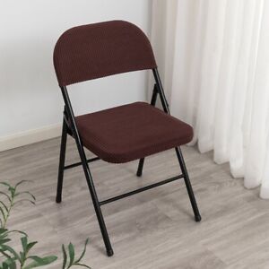 2 Pc/Set Folding Dining Chair Cover Backrest Chair Slipcover Dustproof Elastic