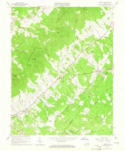 Keswick, VA - 1964 Topographic Map, USGS Premium Matte Print, Historic Virginia - Picture 1 of 1