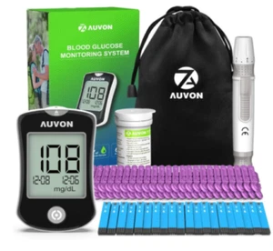 Blood Glucose Meter Glucometer Monitor Check Sugar Diabetes Machine Full Kit - Picture 1 of 6