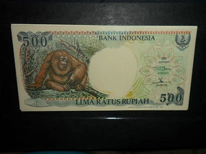 1998 Indonesia lima ratus (500) rupiah ORANGUTANG banknote(s) , UNCIRCULATED !!! - Picture 1 of 2