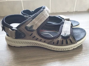 ECCO - WOMEN'S OFFROAD TERRA 25 NUBUCK GREY WALKING SANDALS - SIZE 64EU 37. - Picture 1 of 7