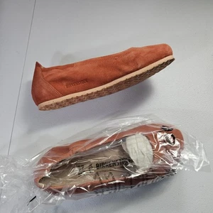 Birkenstock New w/ Box Celina II Coral Suede Leather Regular Width Womens 6-6.5 - Picture 1 of 6