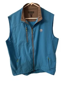 Chaleco cortavientos Peter Millar Element cremallera completa golf grande azul aguamarina - Imagen 1 de 3
