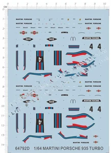 Detail Up 1/64 Martini 935 Turbo Racing Car Model Markings Kit Water Slide Decal - Bild 1 von 1