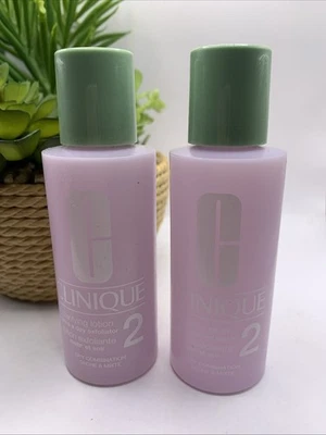 Clinique Loción Clarificante 2 Combinación Seca - 2oz (LOTE DE 2) CAJA NUEVA SIN ETIQUETAS Foto 1 de 3