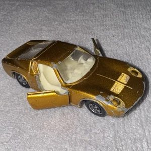 Vintage 1969 Lesney Matchbox Superfast No. 33 Lamborghini Miura Gold Diecast Auto - Bild 1 von 9