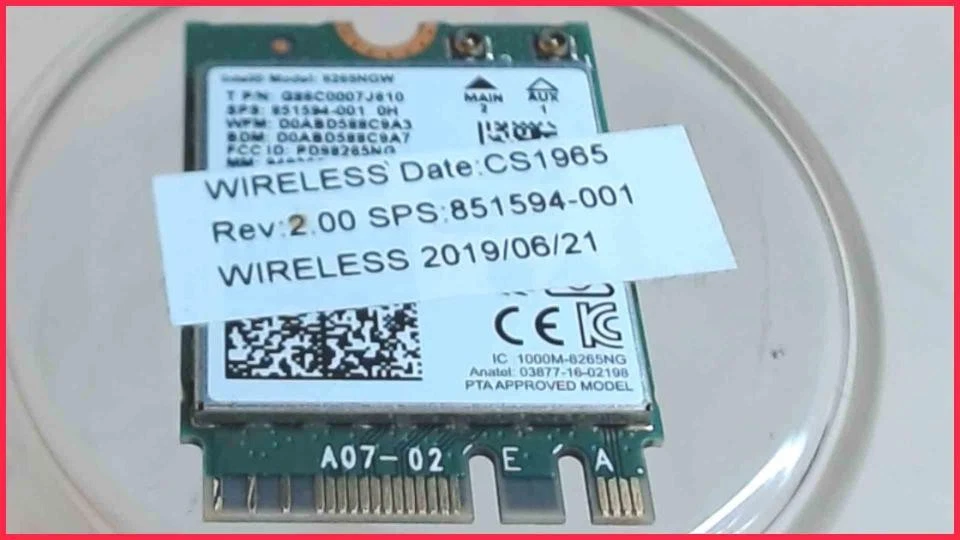 Wlan W-Lan WiFi Karte Board Modul Platine 851594-001 HP EliteBook 840 G5 i5 - Bild 1 von 1