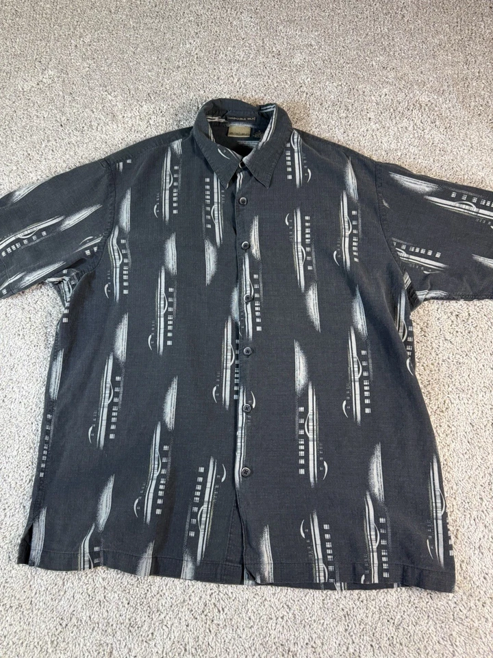 Camisa Hombre AXIST Seda Estampado Abstracto Talla XL Manga Corta Foto 1 de 4