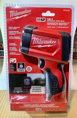 PISTOLA DE TEMPERATURA INFRARROJA MILWAUKEE M12 - 2278-20 12:1 solo herramienta - NUEVA EN PAQUETE Foto 1 de 2