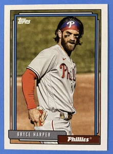 2021 Topps Update Series 1992 Topps Redux #T92-35 Bryce Harper - Foto 1 di 2
