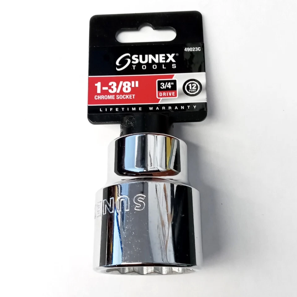 Sunex 49023C 3/4" Drive 1-3/8" Chrome Socket 12pt Socket - Image 1 of 1