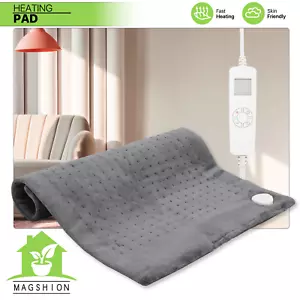Electric Heating Pad 6 Heat Settings 24"x20" Back Pain Leg Cramps Relief Warmer - Picture 1 of 10