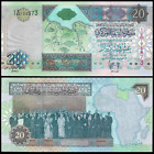 Libya 20 Dinars ( 2002)  P-67B,  Comm. Oau Conf. Aunc-Unc