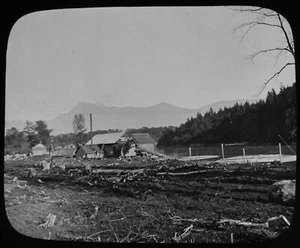 Magic Lantern Slide VISIT TO CANADA NO51 C1910 EDWARDIAN PHOTO MOUNTAIN RANGE - Picture 1 of 2