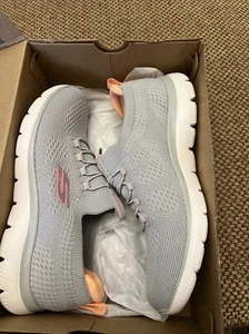 Nuevas Zapatillas elásticas lavables veganas Skechers Summits Top Player grises talla 8 - Imagen 1 de 8