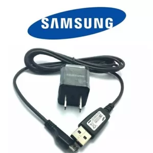 OEM Genuine Original Samsung Wall AC Charger Power Adapter With Micro USB Cable - Picture 1 of 3