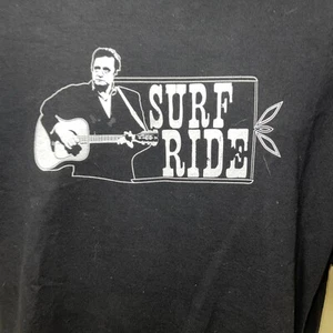 Johnny Cash Vintage Surf Ride T Shirt Xl Distressed Music Tee Black - Picture 1 of 3