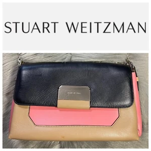 Bolso Bandolera Stuart Weitzman Eastside Colorblock Cadena Correa para el Hombro Cartera - Imagen 1 de 12