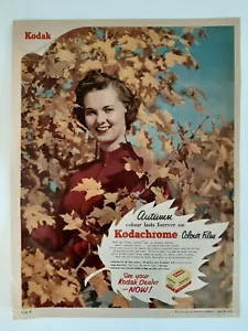 Vintage Australian advertising 1959 ad KODAK KODACHROME FILM autumn art - Picture 1 of 1
