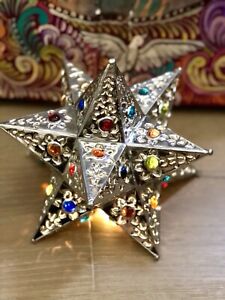 Mexican Punched TIN STAR Christmas Tree TOPPER, ** SEE DESCRIPTION!!!