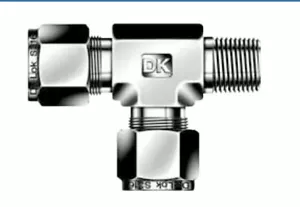 1/4" Tube x 1/4" Tube x 1/4" MNPT Male Run Tee 316ss Dk-Lok DTRMZ 4-4N-S - Picture 1 of 2