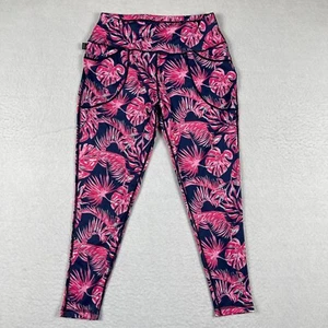 Simply Southern Leggings Damen klein blau rosa Blumen Pflanzen Blätter Freizeit - Bild 1 von 15
