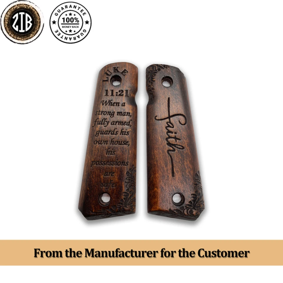 ZIB GRIPS Colt 1911 Grips Full Size 1911 (Government/Commander) Luke 11-21 No1