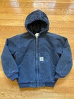Carhartt Mid-Weight Quilt Lined Jacket Youth sz S Y06 PTL Petrol Gray