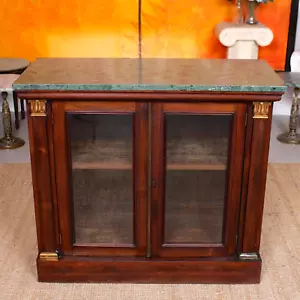 Antique Pier Cabinet Marble Victorian 19th Century Glazed Display Cabinet - Picture 1 of 11