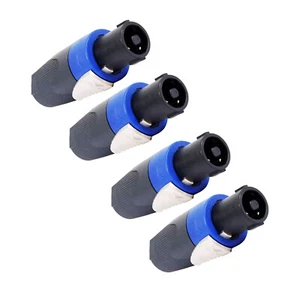 4Pcs NL4FC Speaker 4 Pole Cable Plug Connector for Audio Speaker Replacement - Picture 1 of 11