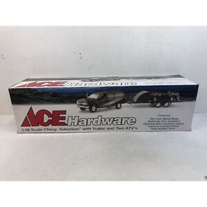 Ace Hardware 1:18 Chevy Suburban  With Trailer and ATV's