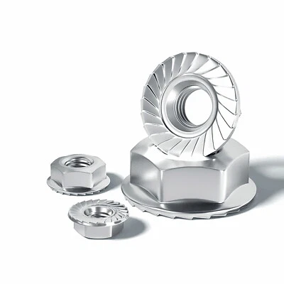 Sperrzahnmutter Flanschmutter M3 - M20 Muttern Edelstahl VA V2A V4A DIN 6923 - Bild 1 von 4