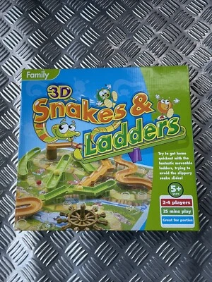 Tesco 3D Snakes and ladders Kids Children Family Christmas Games 5+ High Quality - Image 1 of 4
