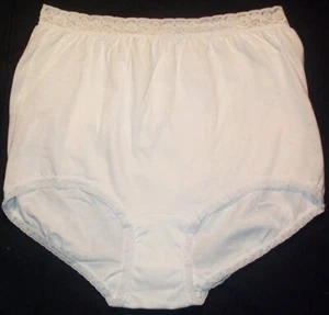 3 Pares Talla 12 Encaje Elástico 100% Algodón Blanco Bragas Carole Panty Hecho en EE. UU. - Imagen 1 de 1
