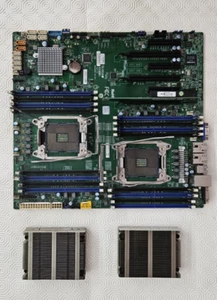 Supermicro X10DRi E-ATX Mainboard Dual Sockel LGA2011-3 mit 2x Xeon E5-2630 v3 - Bild 1 von 8