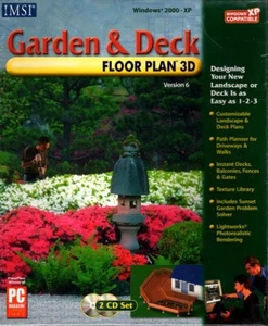 Garden & Deck Floor Plan 3D Version 6 PC-CD for Windows - NEW in BOX - Picture 1 of 2