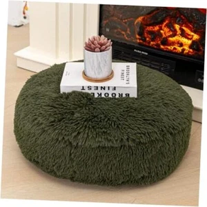  Soft Floor Pillow Large Floor Cushion for Sitting Fur Meditation Pillow Green - Picture 1 of 8