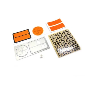 Special Transport Logo Decal Number Plate Sticker for 1/14 RC Truck Tractor - Picture 1 of 5