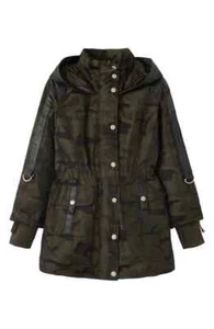 HABITUAL GIRLS KIDS "DELILAH" CAMO PRINT HOODED JACKET COAT OUTERWEAR SIZE 10 - Picture 1 of 3