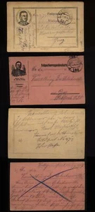 1917i Guerra Mundial Austriaco Ilustraciones Dos Feldpost Oficina Útiles Cards - Picture 1 of 1