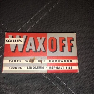 Unopened, VINTAGE SCHALKS WAX OFF Great Old Advertising Piece NOS - Wax Remover - Picture 1 of 5