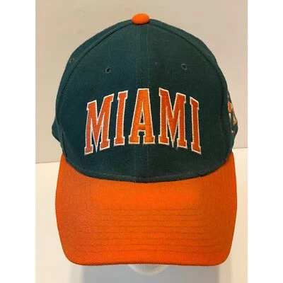 Vintage Starter Miami Hurricanes The Natural Fitted Hat 100% Wool Size 7 1/2 - Image 1 of 4