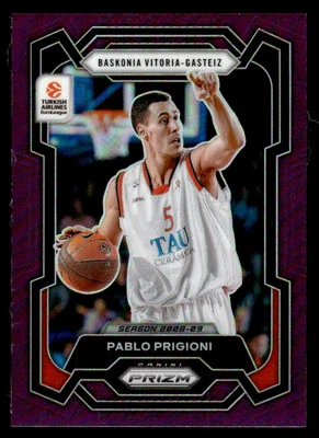 Pablo Prigioni 2023-24 Panini Prizm Turkish Airlines EuroLeague #134 Purple #/99 - Image 1 of 2