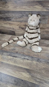 JELLYCAT Bunglie Cat Kitty Tan Brown Striped Long Tail Floppy Plush Retired NWT - Picture 1 of 11