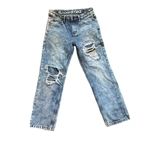 Akademiks Kids Size 10 Blue Jeans Denim Distressed Streetwear - Picture 1 of 6