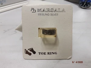 Marsala Sterling Silver Adjustable Toe Ring Flower Floral New In Package - Picture 1 of 4