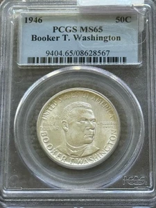 1946 Booker T. Washington Commemorative Half Dollar 50C PCGS MS65 - Picture 1 of 13