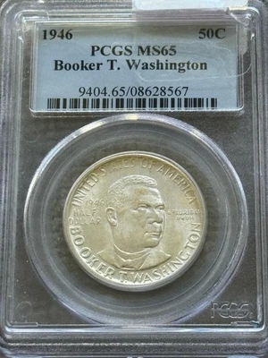 1946 Booker T. Washington Commemorative Half Dollar 50C PCGS MS65 - Image 1 of 4