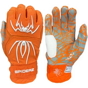 Spiderz 2025 Hybrid Baseball/Softball Schlaghandschuhe - Orange/Weiß - XXL - Bild 1 von 1