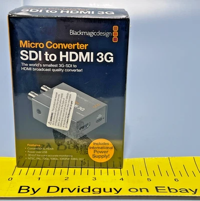 Blackmagic Design Micro Converter SDI to HDMI 3G PSU; CONVCMIC/SH03G/WPSU - Image 1 of 4